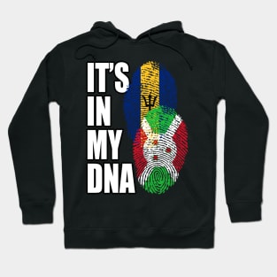 Burundian And Barbadian Mix Heritage DNA Flag Hoodie